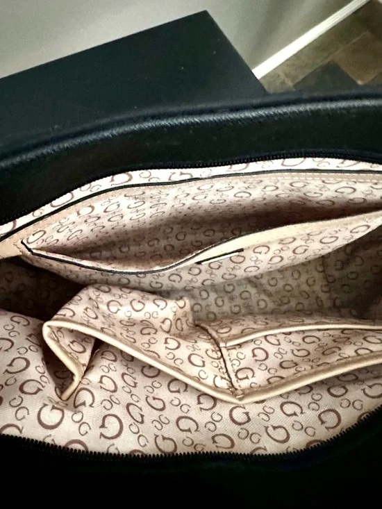 GUESS Black Embossed Logo Tote - Picture 7 of 7